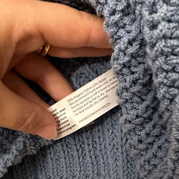 Eileen Fisher Blue Knit Crew Neck Sweater sz XS - Picture 3 of 4